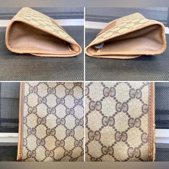 AUTHENTIC GUCCI GG Sherry Web Accessory Collection Clutch - Picture 5 of 6